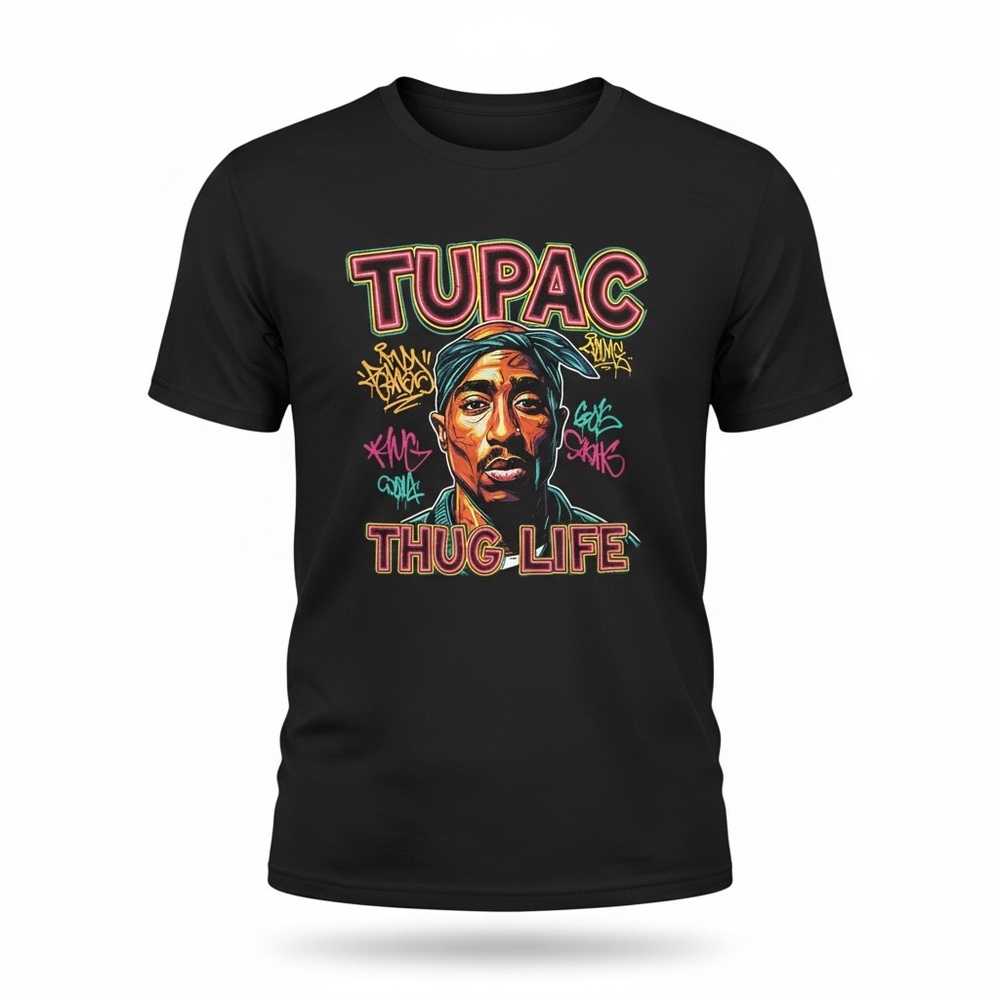 Black Tupac comfort colors t shirt